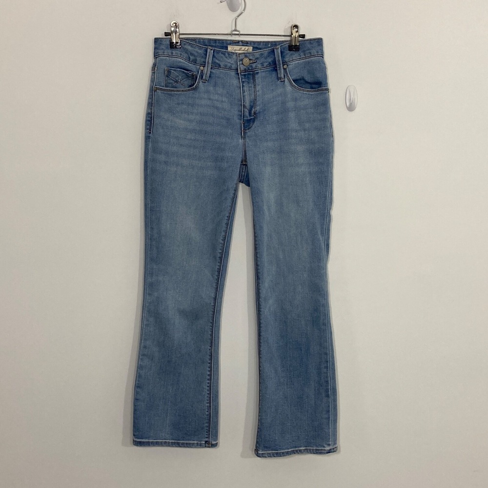 Unpublished Womens Jeans 28 Blue Cropped Bootcut Mid Rise Denim Casual